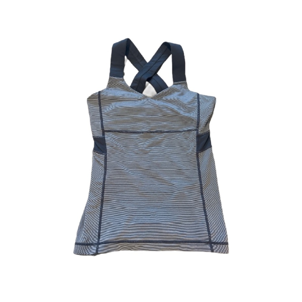 Lululemon Athletica Gray Blue Fitted Backless Tank